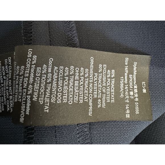 TORY BURCH Size 14 BUTTON DETAIL CROP PANTS IN TORY NAVY - Picture 9 of 12